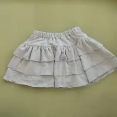 チャオパニック フリル付きグレーのスカート 130cm
