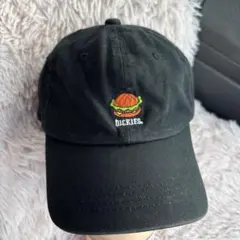 DICKIES ハンバーガー刺繍 キャップ 黒ブラック57から59センチ