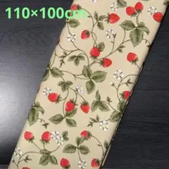 【コスモテキスタイル】いちご小花柄生地　オックス　《110×100cm》
