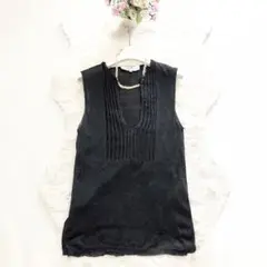 ’90　イヴサンローランリヴゴーシュ　ブラウス　ノースリーブ ⭐フランス製⭐美品 90 イヴサンローランリヴゴーシュ ブラウス ノースリーブ