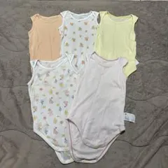 ユニクロベビー　UNIQLO コットンメッシュロンパース　肌着　5枚セット