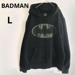 バッドマン BADMAN メンズ L フード スウェット パーカー 黒
