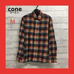 コーエン 長袖シャツ レディース サイズM　チェック柄 ネルシャツ