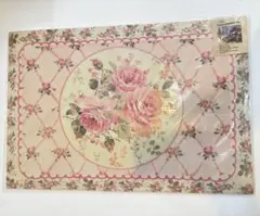 新品未使用 屋内屋外兼用マット バラ ローズ ピンク