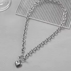 SHEINネックレス ハート シルバー