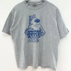 ギルダン Tシャツ クルーネック 半袖 プリント クマ L 灰 綿 お着替え