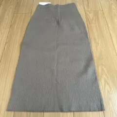 UNIQLO スフレヤーンリブロングスカート