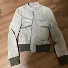 DOMA ライトグレー レザージャケット　本革