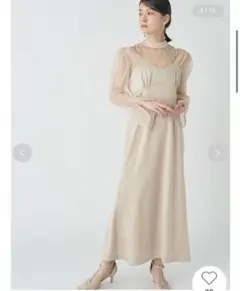 【新品未使用品】LILY BROWN 刺繍チュールサテンワンピース