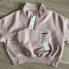 GU NEW RETRO ハーフジップトレーナー L ピンク