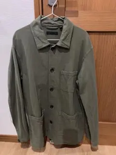 ユニクロ　オリーブ色 コットン ミリタリージャケット