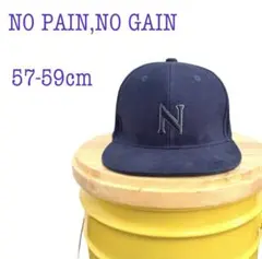 【NO PAIN.NO GAIN】 美品　キャップ　帽子　ネイビー　ユニセックス