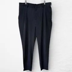 ユニクロ ドレープジョガーパンツ XXL 大きいサイズ ストライプ ブラック