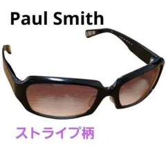 レンズ良好✨Paul Smith ブラック フレーム サングラス ストライプのサムネイル