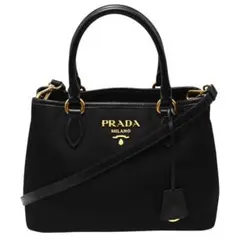 PRADA ロゴ金具 2way ハンドバッグ ナイロンゴールド金具 1BA173