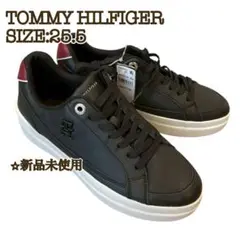 【新品】トミーヒルフィガー スニーカー 25.5cm 黒ESTEFANIA