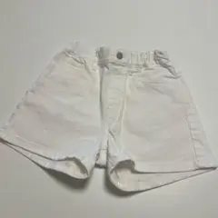 ユニクロ　キッズ　ホワイト デニム ハーフパンツ