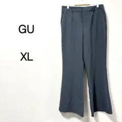 【ジーユー】GU ストレッチフレアパンツ 標準丈 グリーン XL