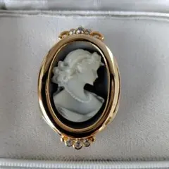 カメオ風　 ネックレストップ　ブローチ 　 スカーフクリップ