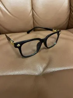 伊達メガネ サングラス クロスモチーフ ゴールド y2k