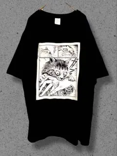 【期間限定値下げ】噛み付き猫　Tシャツ　3XL ネコ　ブラック