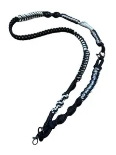 パラコード スマホショルダーストラップ 黒・白・グレー2wayタイプ。