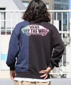 7750 VANS/ヴァンズ ドッキング クルーネック スウェットトレーナー