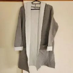 Free's Mart フード付きロングカーディガン グレー