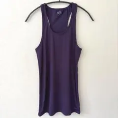 Champion リブ タンク ラウンドネック レーサーバック L 紫 ヨガのサムネイル