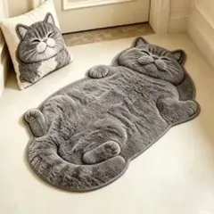 室内用マット ラグ　猫　ふんわり素材