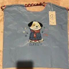 D.KELLY 刺繍トートバッグ(M) ブルー❤️22日までの価格❣️