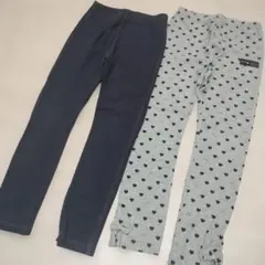 KP　ユニクロ　レギンス　120　ハート　デニム