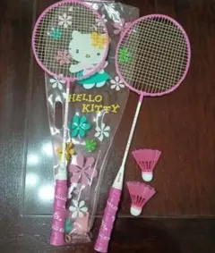 【00s未使用品】 ハローキティ バトスセット バドミントン 00s未使用品】 ハローキティ バトスセット バドミントン