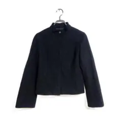 J.CREW ウールジャケット ブルゾン L相当 ブラック 比翼仕立て 秋冬