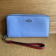 新品未使用】 コーチCOACH 長財布 ターンロック ブルー グリーン 青 緑