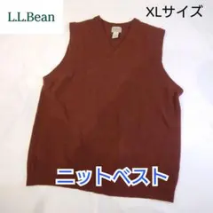 【古着良品】LL.Bian ニットベスト チョッキ Vネック