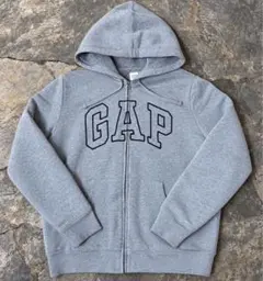OLD GAP 裏ボア ジップパーカー 刺繍ロゴ 短丈 ストリート y2k