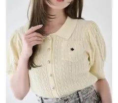 POLO BCS ポロカーデニットトップス イエロー