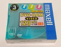 maxell DVD-RAM 3PACK DRM-V47RRMIX 1P3S