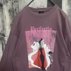 ディズニー　GU　コラボ　クルエラ　ロンT　長袖Tシャツ　プリントのサムネイル