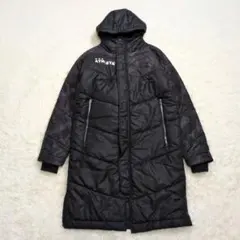 アスレタ ベンチコート ATHLETA ロングコート 黒 迷彩 M