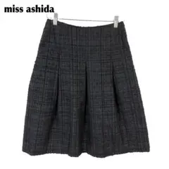 【美品】 miss ashida ボックスプリーツスカート 11 ツイード風のサムネイル