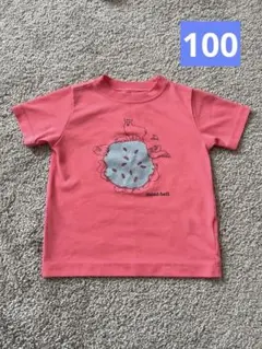 mont-bell モンベル　動物イラスト　ピンク　Tシャツ　100サイズ