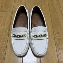 COACH ホワイト ローファー