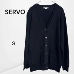 【セルボ】 Vネックニットカーディガン シンプル 上品 黒 通勤 S