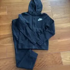 Nike 黒 フード付きジャージセット 150