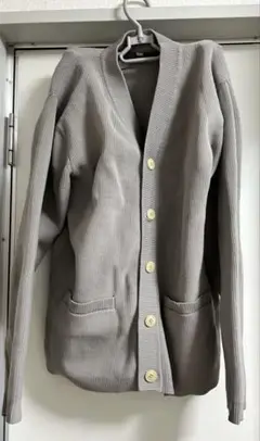 【お値下げ可⭕️】カーディガン グレー リブ編み Lサイズ