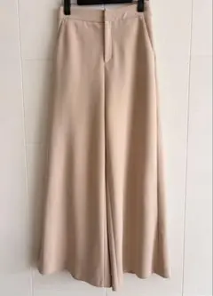 Mプルミエ ベージュ ワイドパンツ フレアパンツ 34