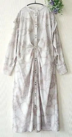 【美品】☆フレイアイディー☆フロントタックロングシャツワンピース