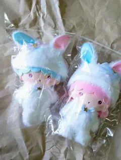 ❤リトルツインスターズ✨️白うさぎ むにゅぐるみマスコット 2個セット♪❤